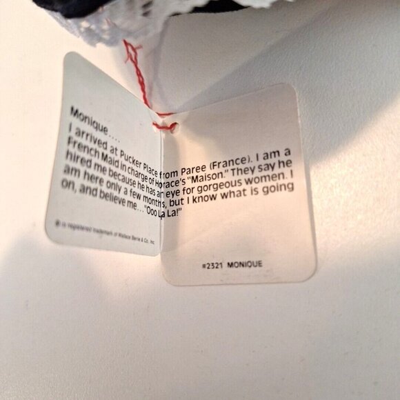 Monique Pucker People French Maid Plush Doll 4" 1984 Vintage Applause - Picture 8 of 9